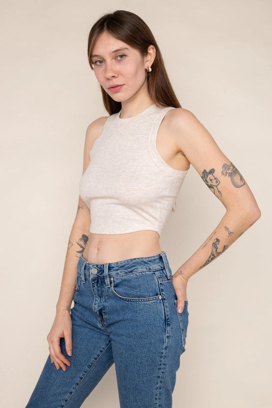 Lula Rib Tank | Crop Length Basic
