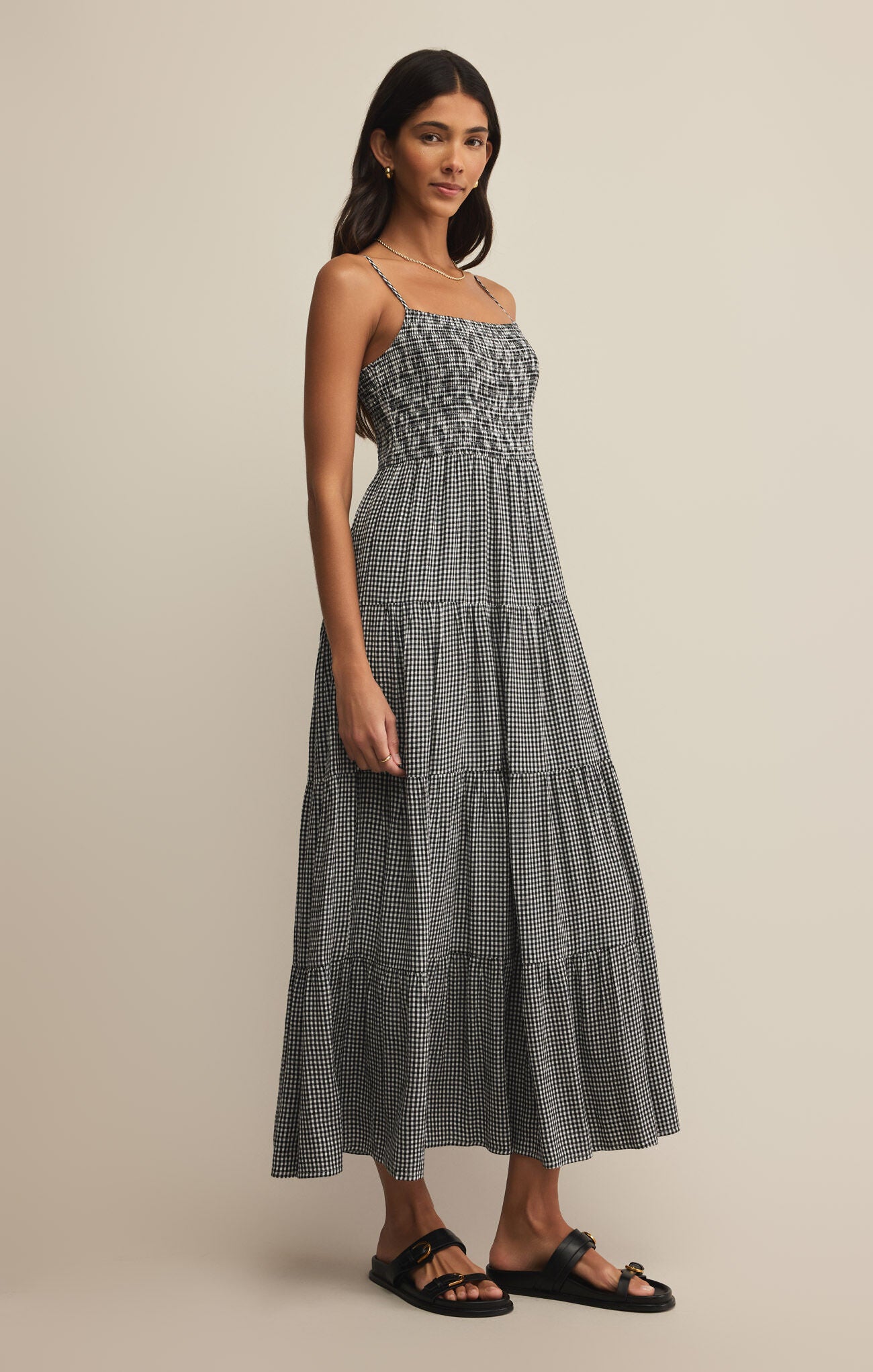 Balos Gingham Dress (Black)