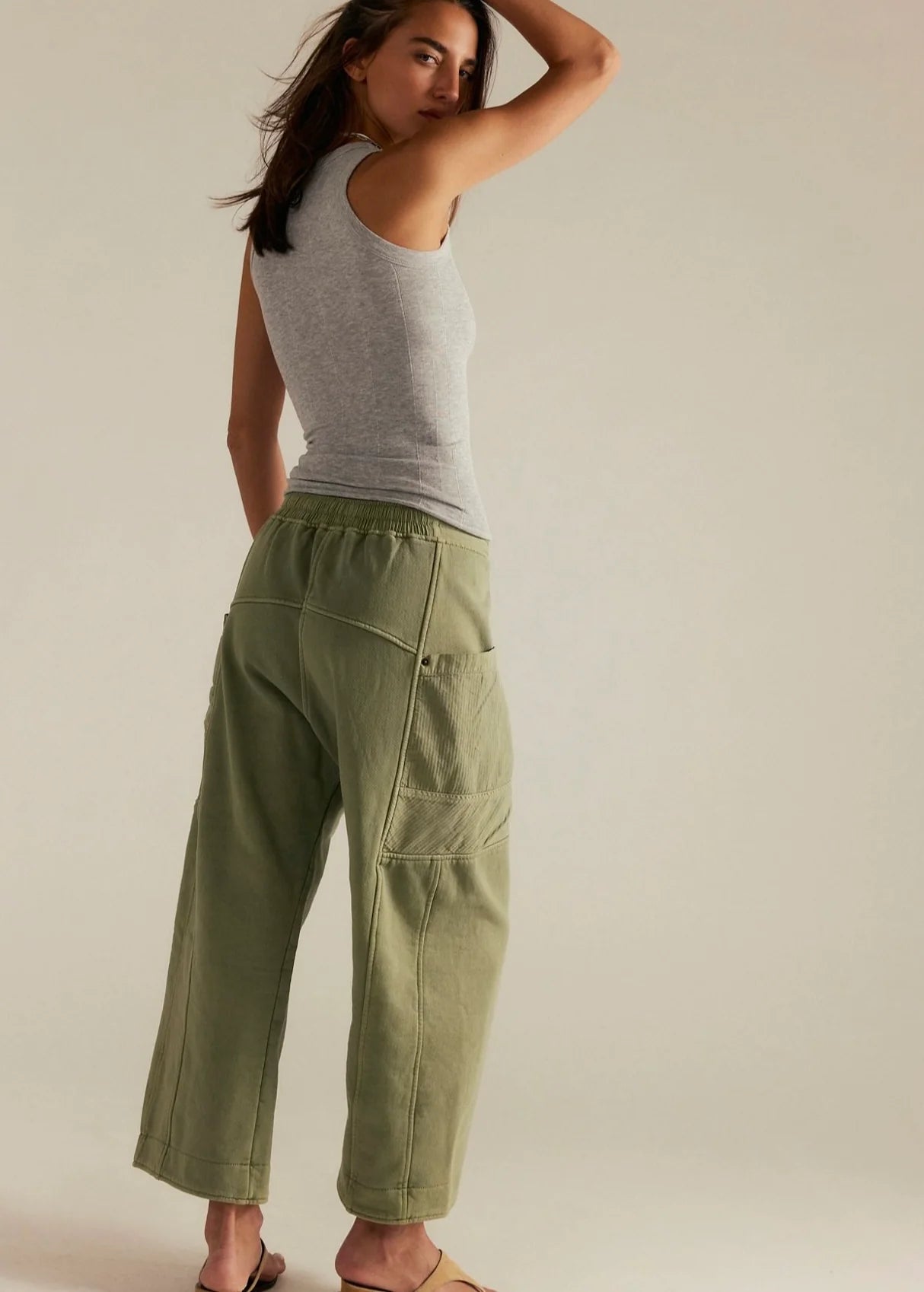 We The Free Jet Set Knit Pull-On Pants (Oil Green)