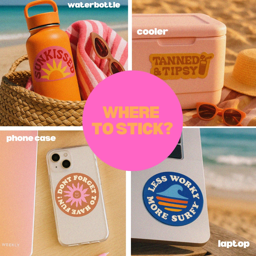 Sunshine and Seashells | Beach Sticker | Coastal Sticker