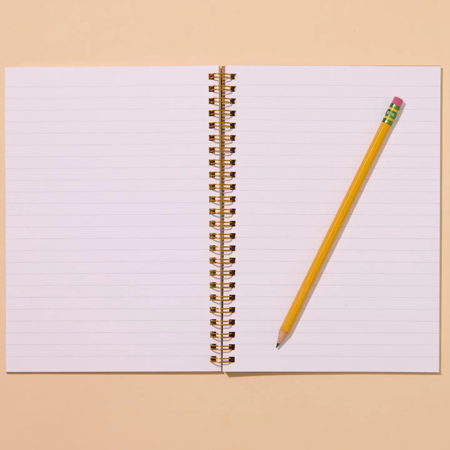 Striped Letterpress Spiral Notebook