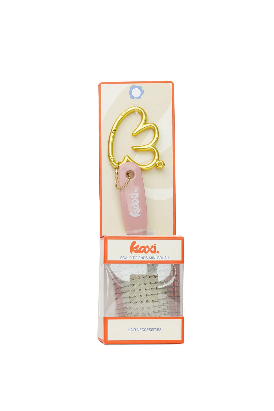 MINI SCALP TO ENDS BRUSH — TRAVEL-SIZE BRUSH: DUSTY PINK
