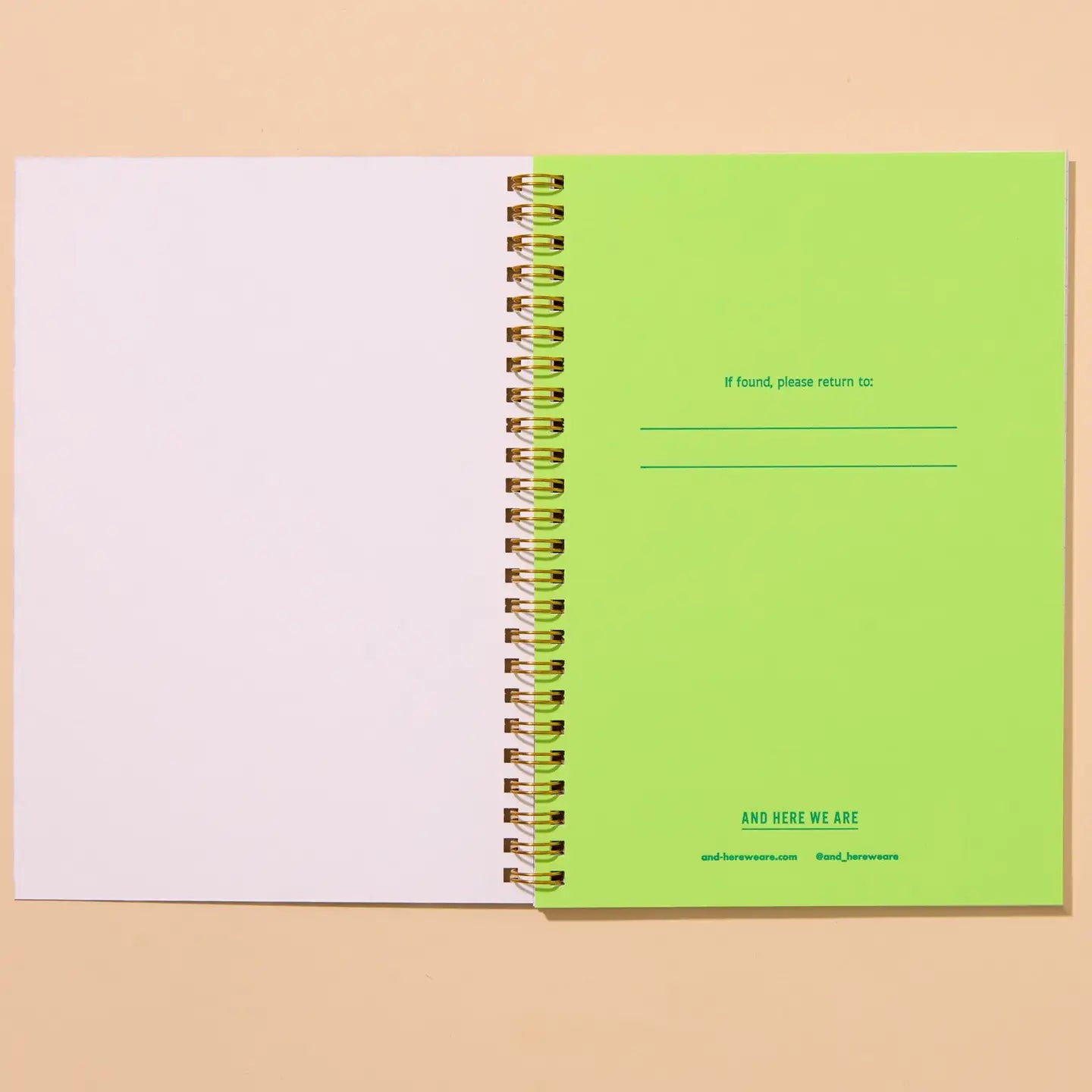 Striped Letterpress Spiral Notebook