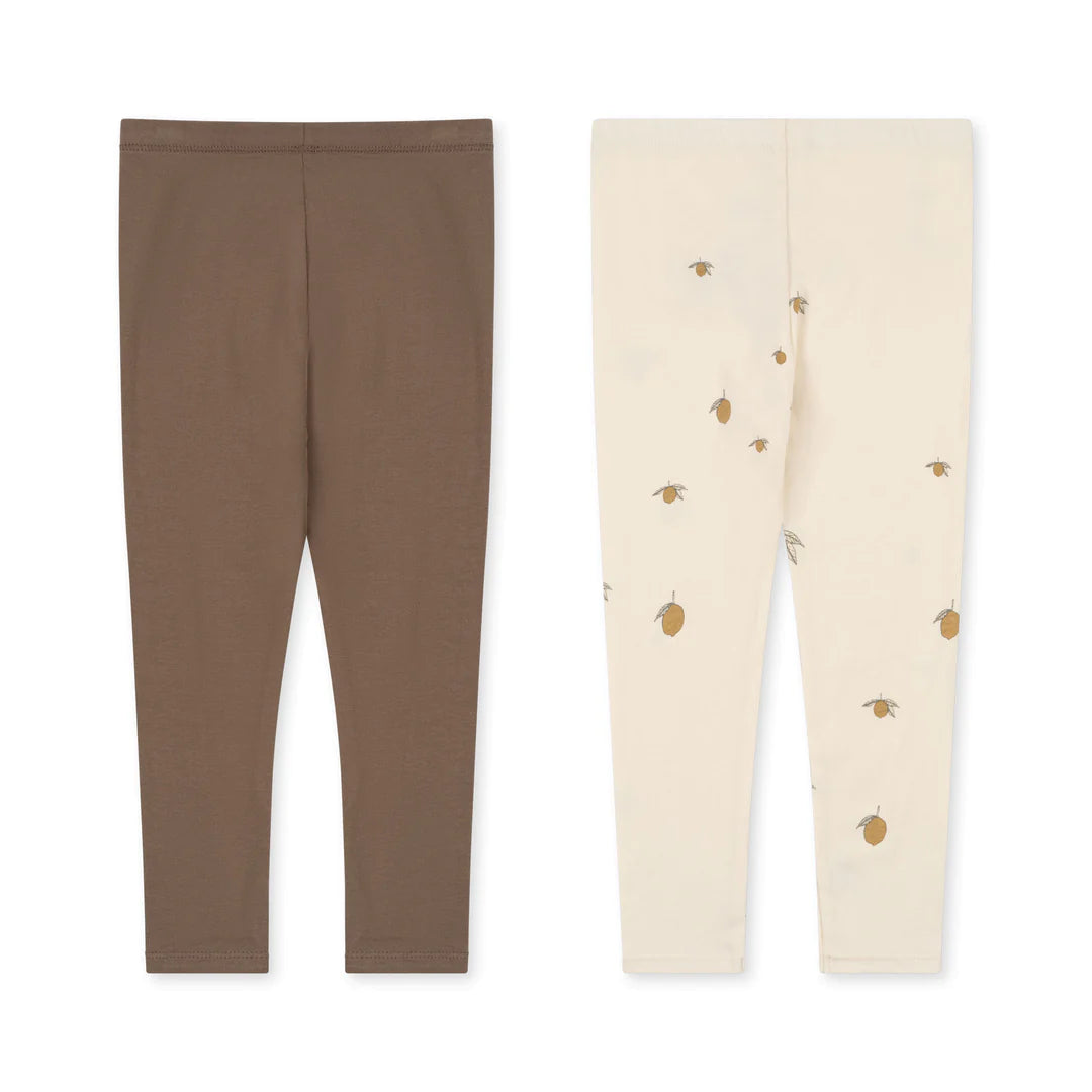 Organic Cotton Leggings - Set of 2 | lemon