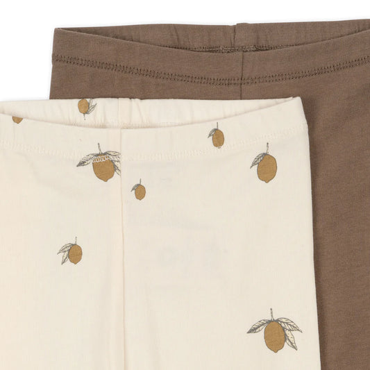 Organic Cotton Leggings - Set of 2 | lemon