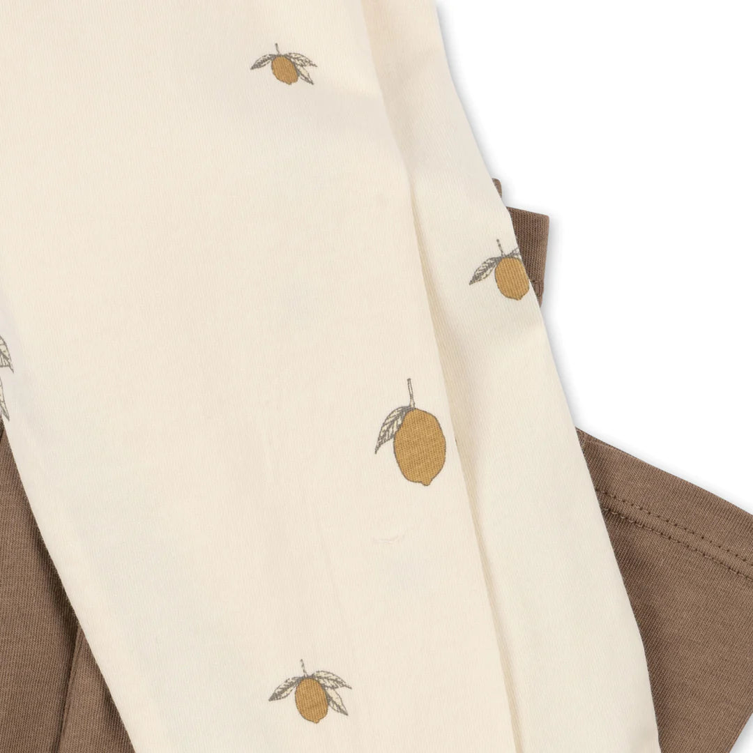 Organic Cotton Leggings - Set of 2 | lemon