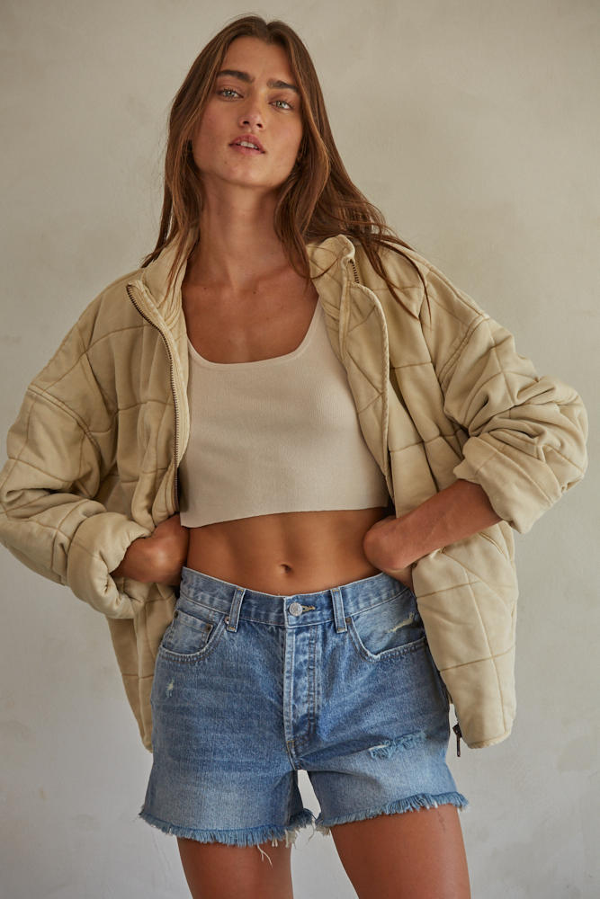 It's All Good Washed Jacket (Vanilla)