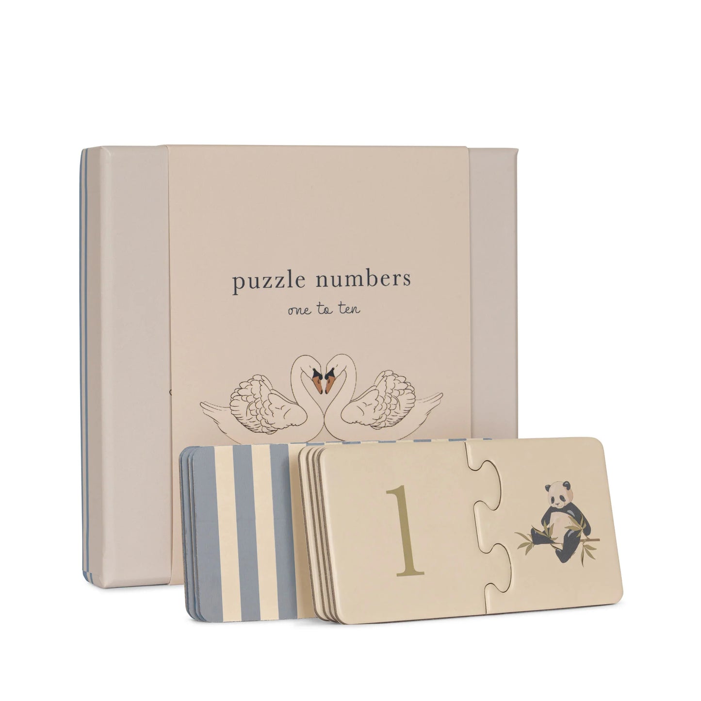 Cardboard Puzzle Numbers - Beige