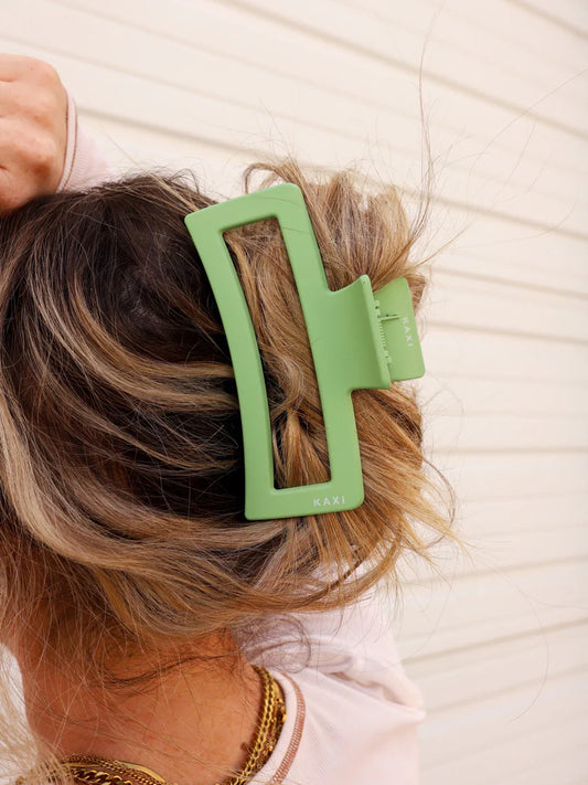 Jumbo Rectangle Claw (Sage Green)