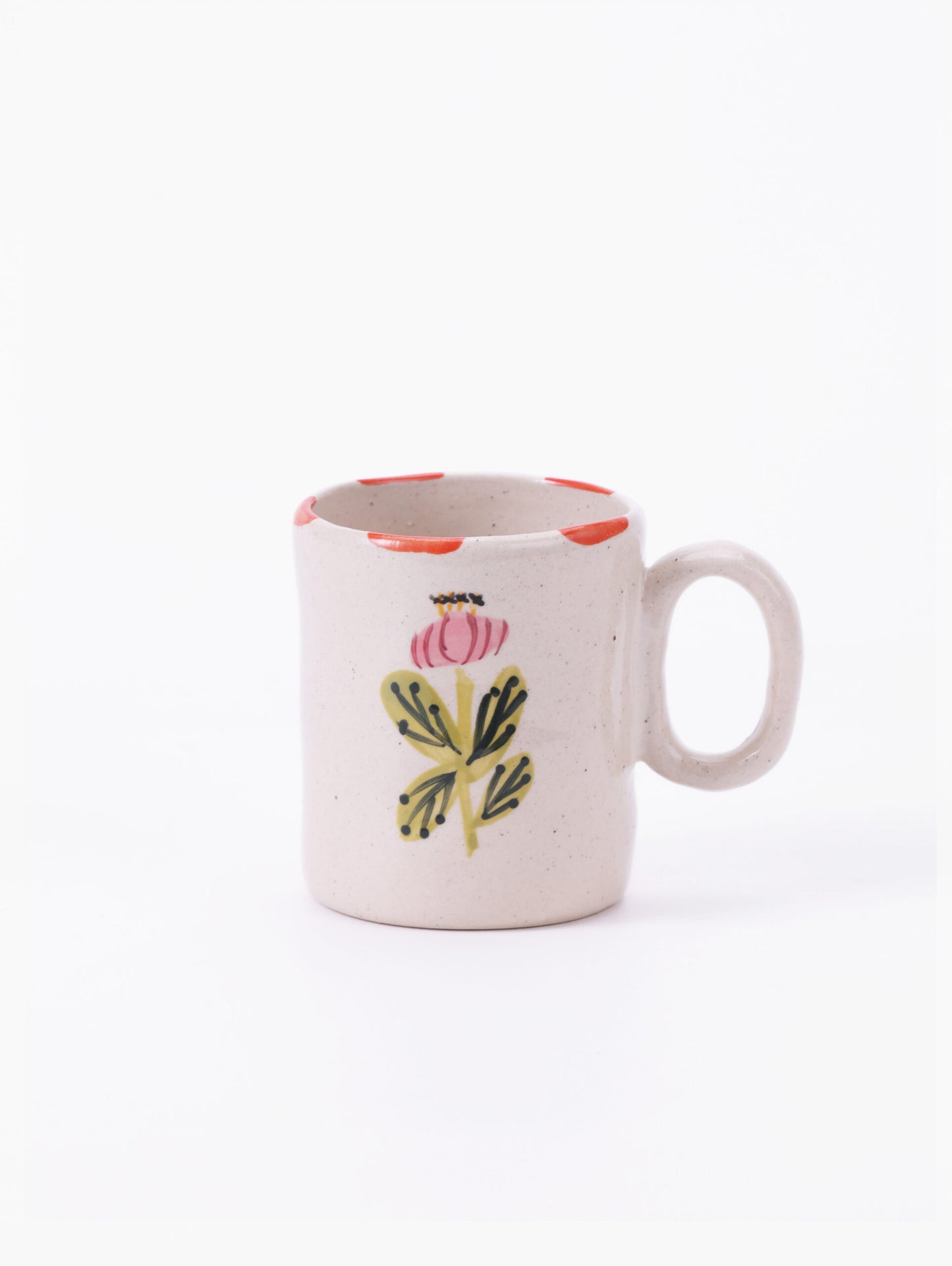 Small Espresso Hand-painted Mug (Flower)