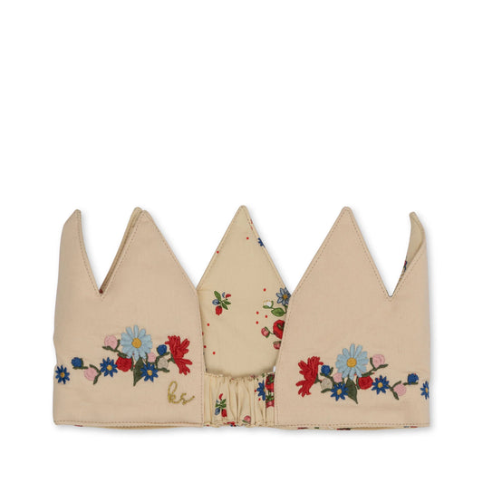 fabric birthday crown - flower | interchangeable numbers
