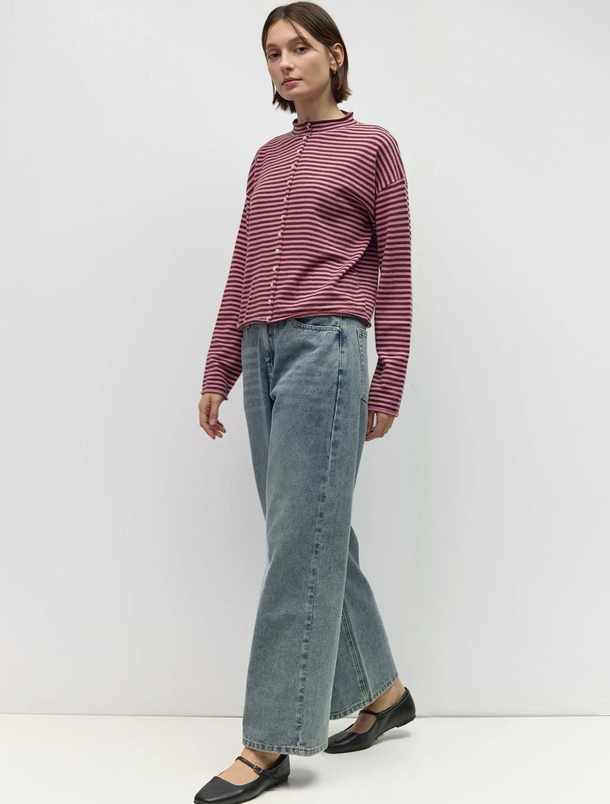 Brown + Lilac Elisa Cardigan