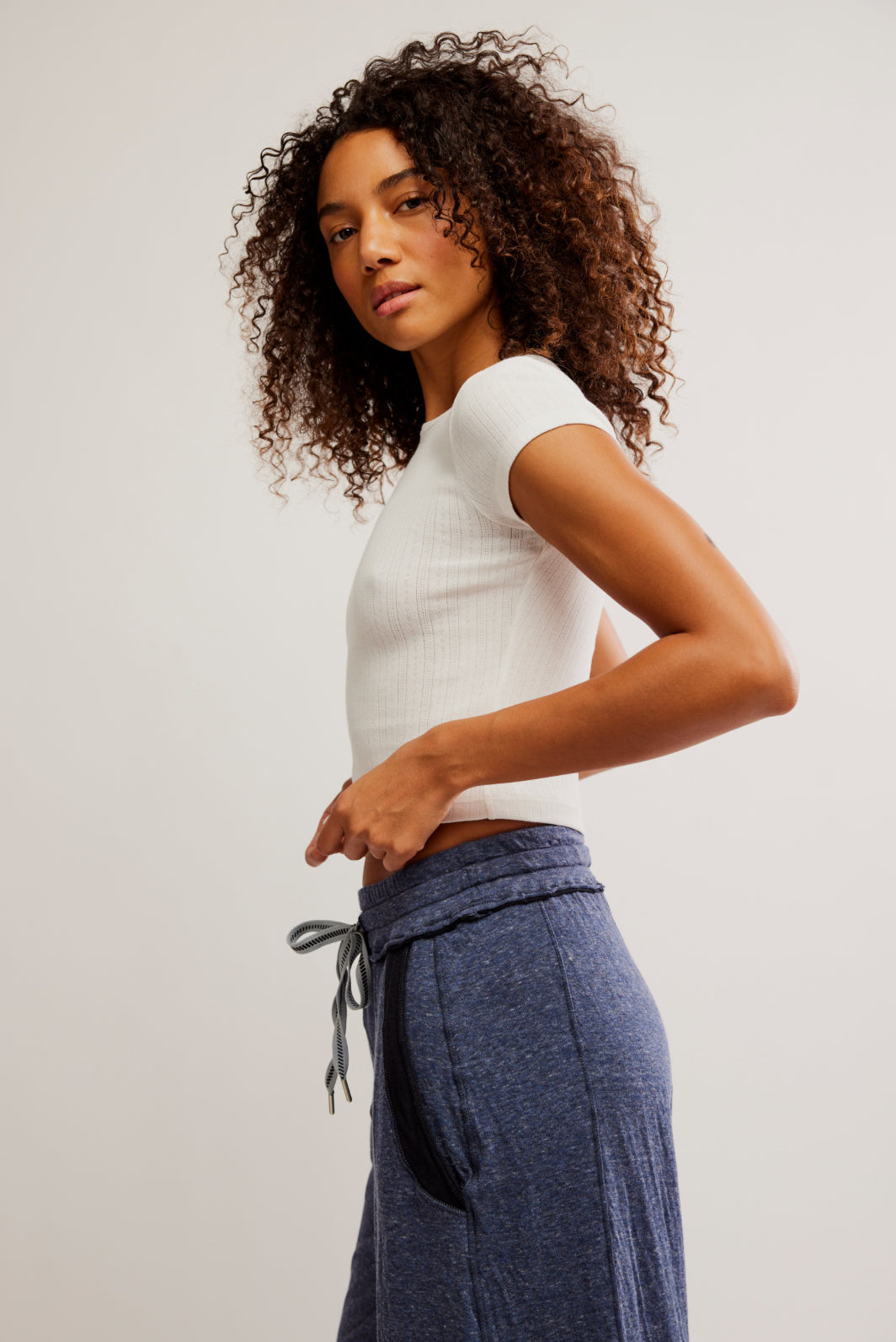 Free People Pointelle Baby Tee (Oatmeal)