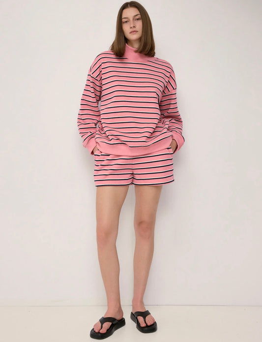 The Charlie Sweater | Mock Neck Striped Sweater