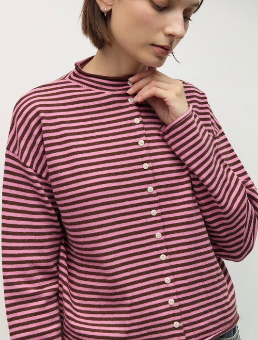 Brown + Lilac Elisa Cardigan