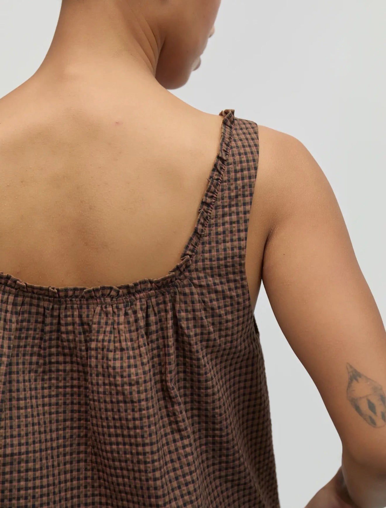 Plaid Babydoll Mini Dress