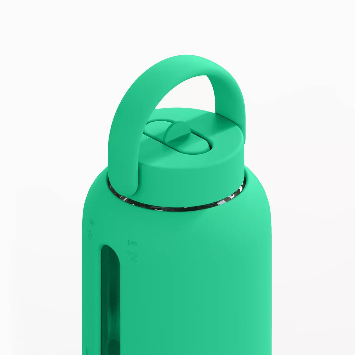 Glass Water Bottle with Flip Cap (Emerald)