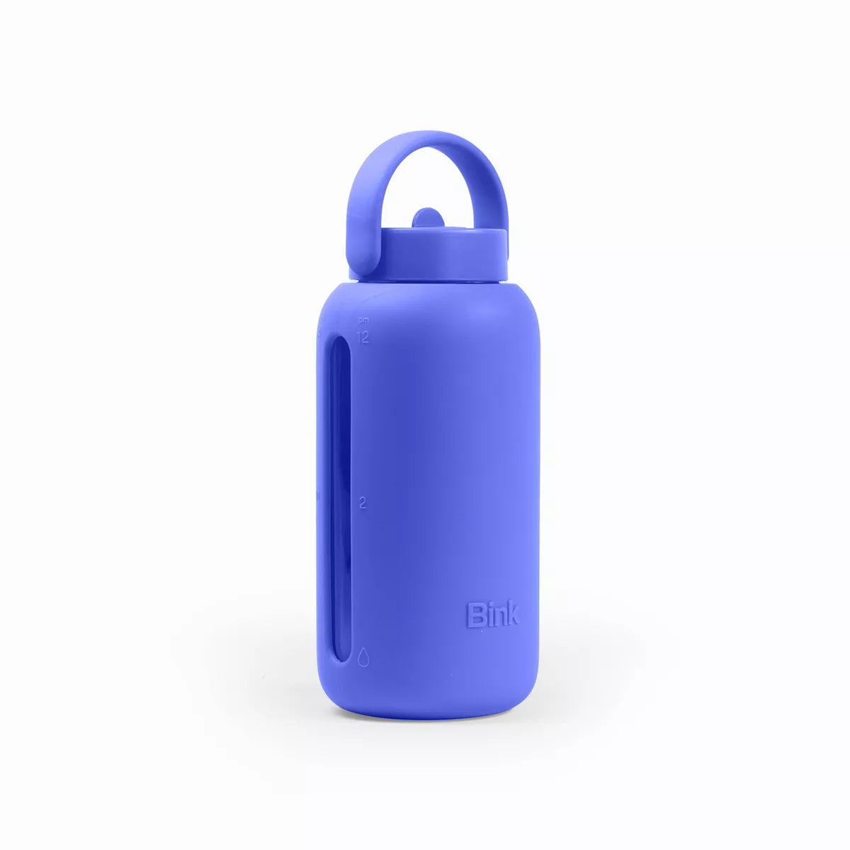 Glass Water Bottle with Flip Cap (Azure)
