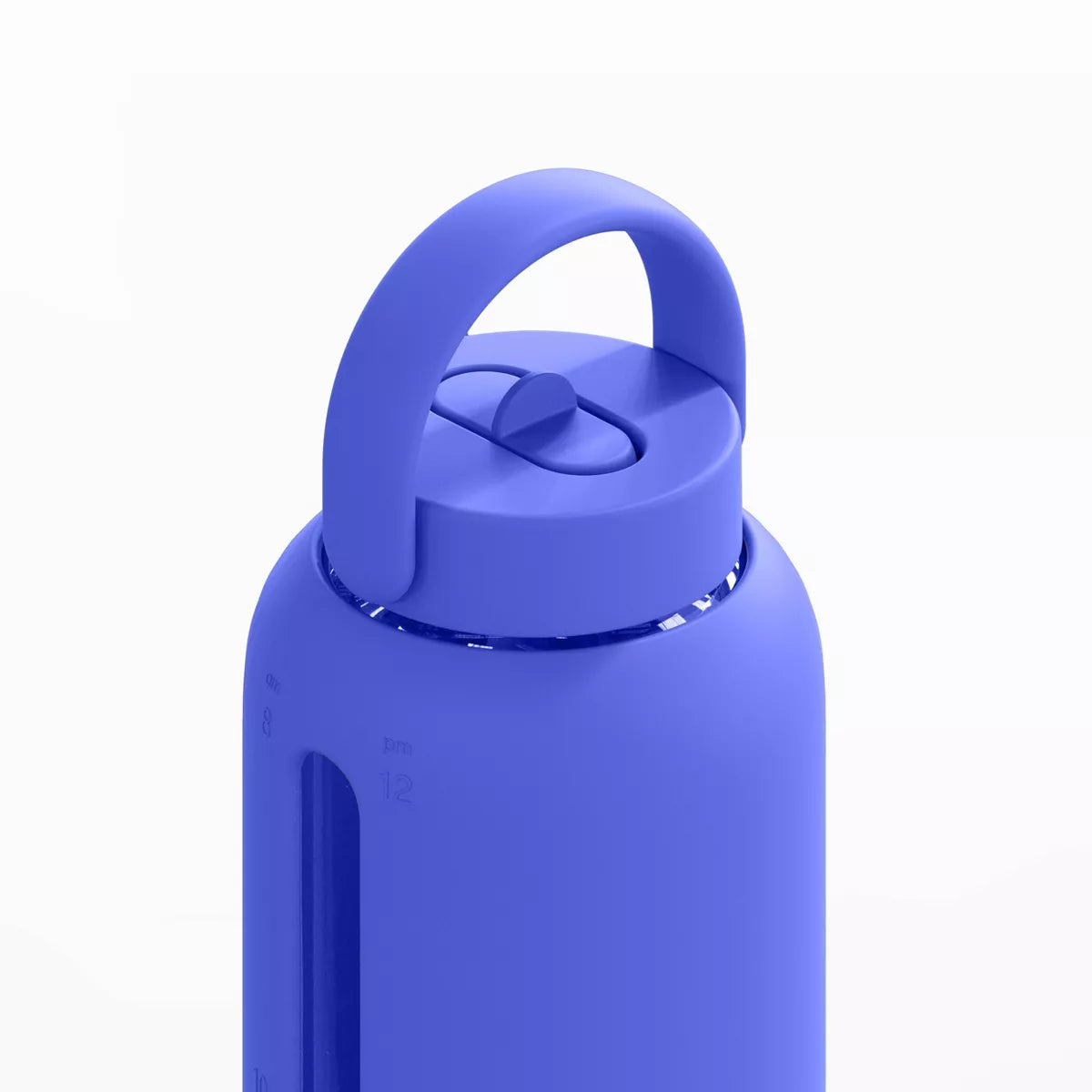 Glass Water Bottle with Flip Cap (Azure)