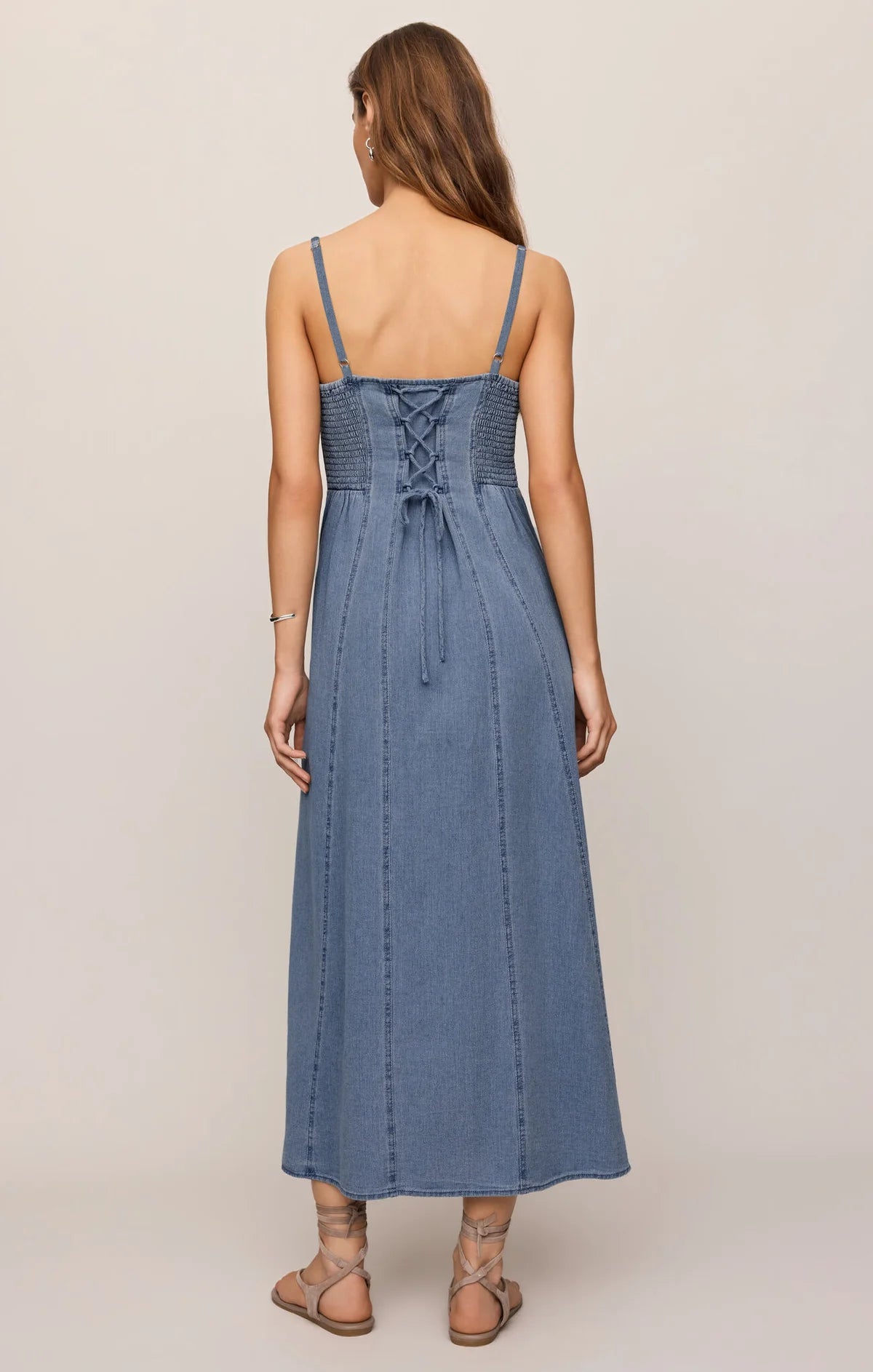 LEONORA INDIGO MIDI DRESS CLASSIC INDIGO