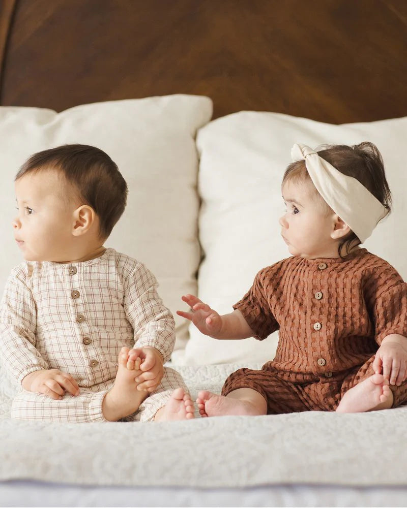 WOVEN JUMPSUIT || CEDAR CHECK