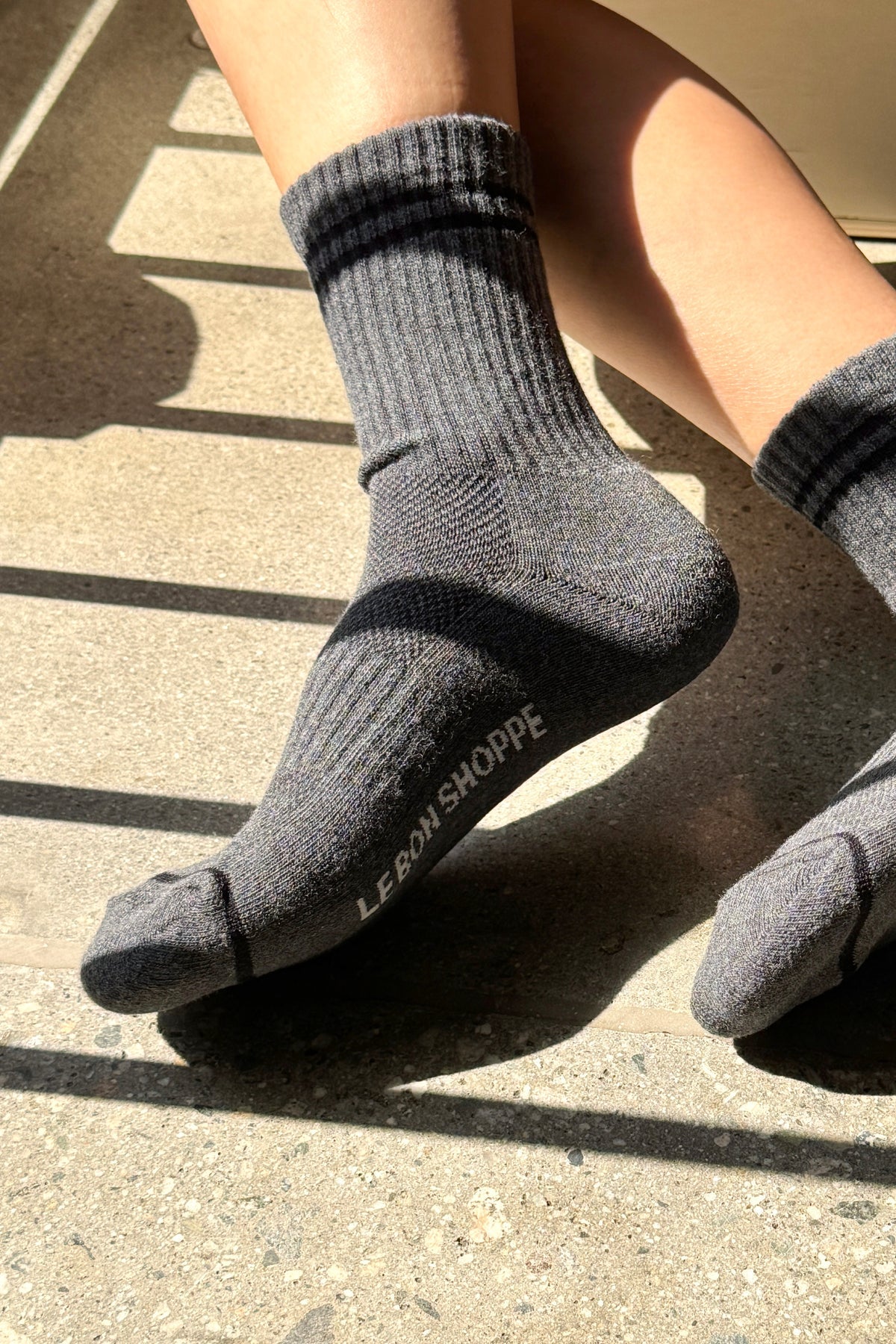 BOYFRIEND SOCKS - CHARCOAL
