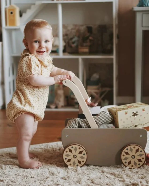 Wooden Walk Wagon | Glacier Grey