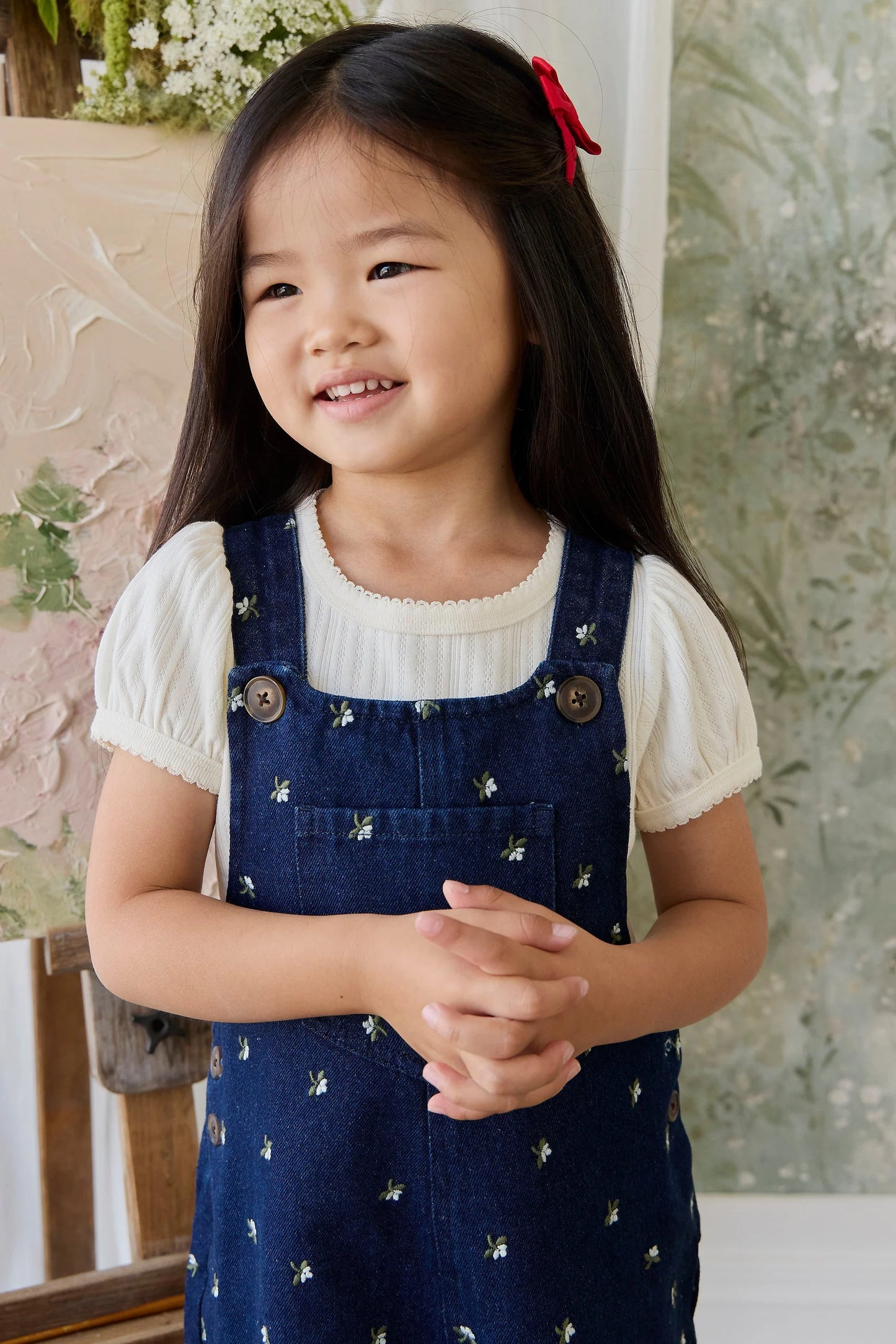 Organic Cotton Pointelle Rhea Top - Parchment