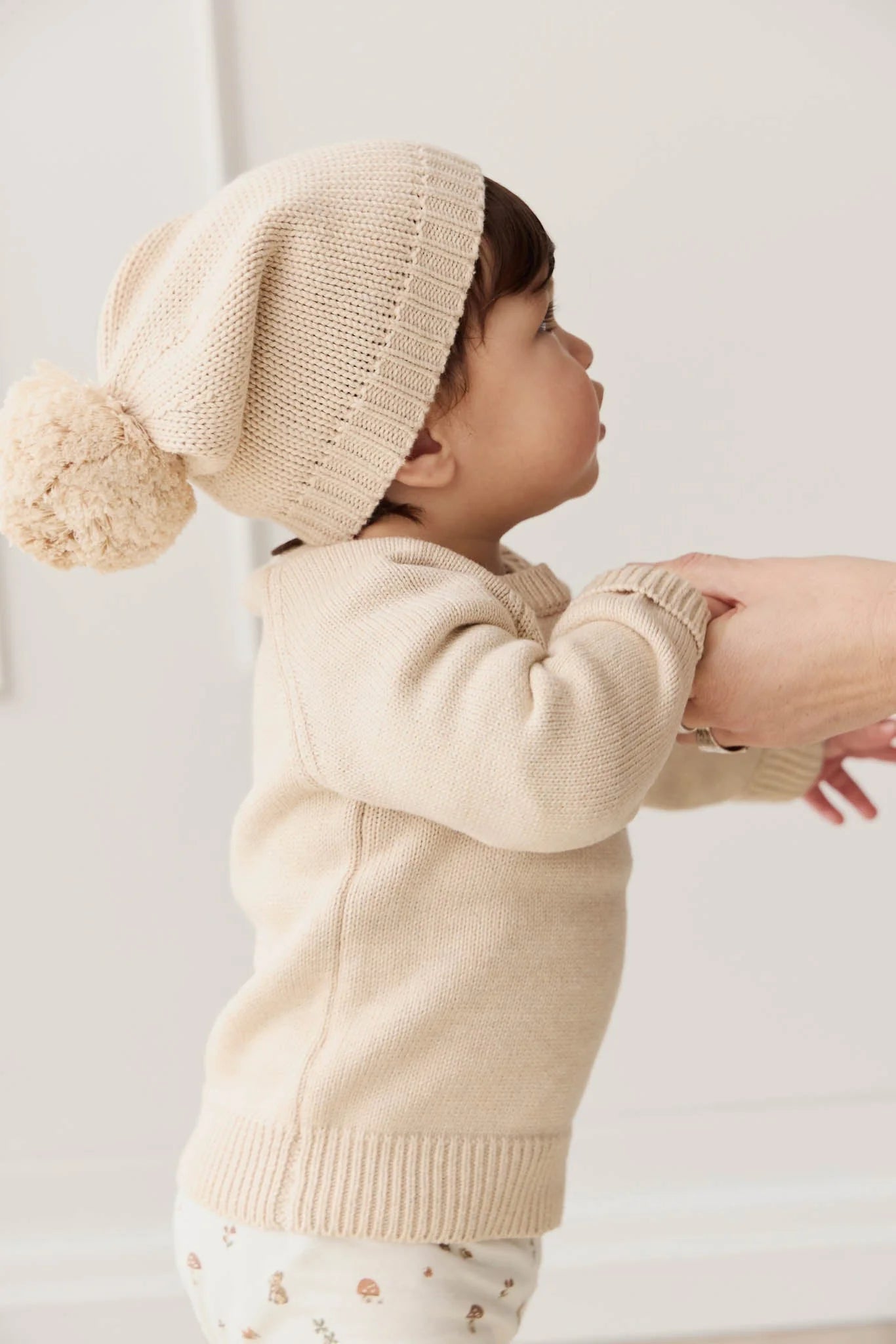 Knit Pom Beanie | Oatmeal