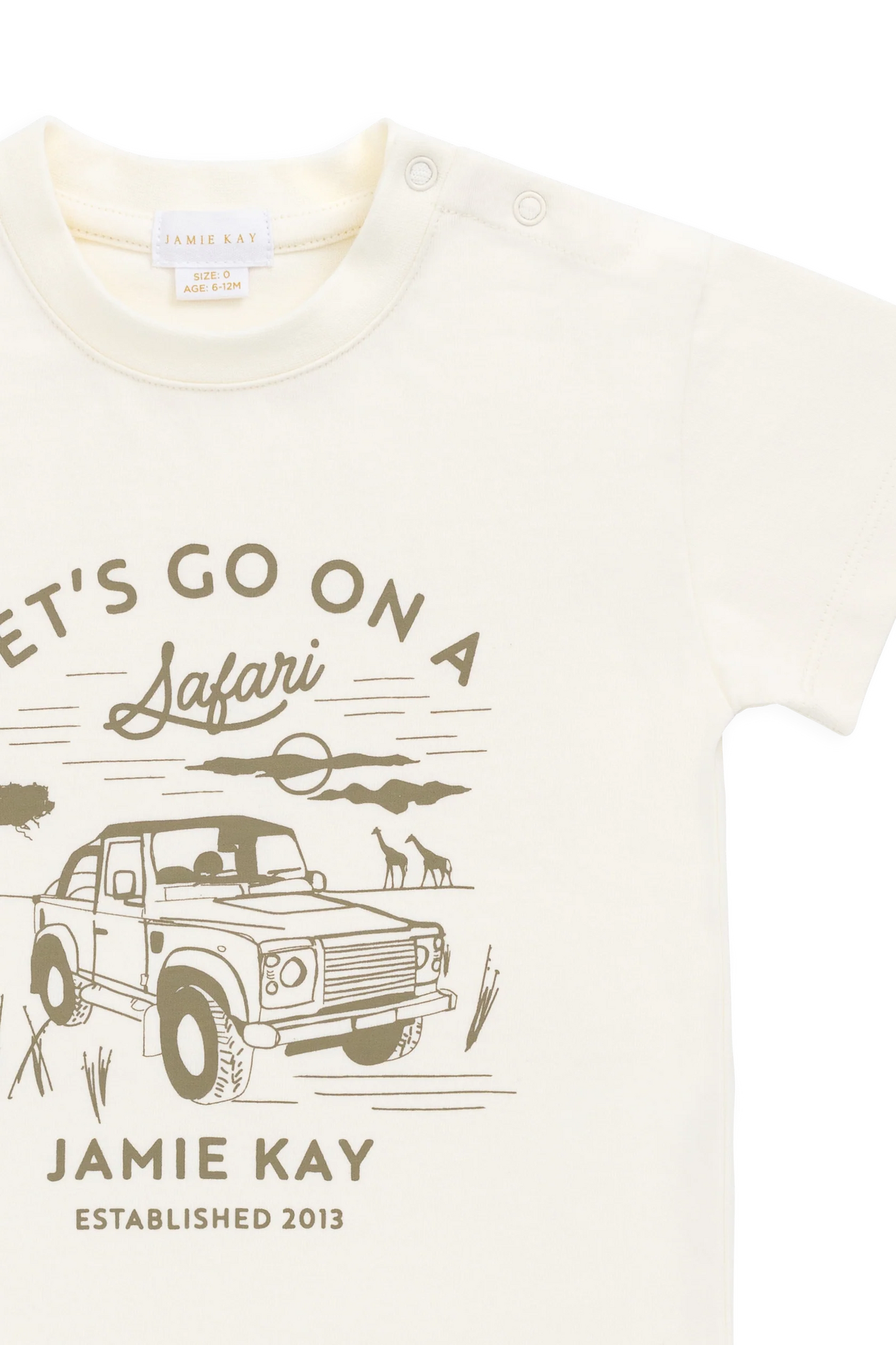 Organic Cotton Bjorn Tee - Parchment Safari Truck