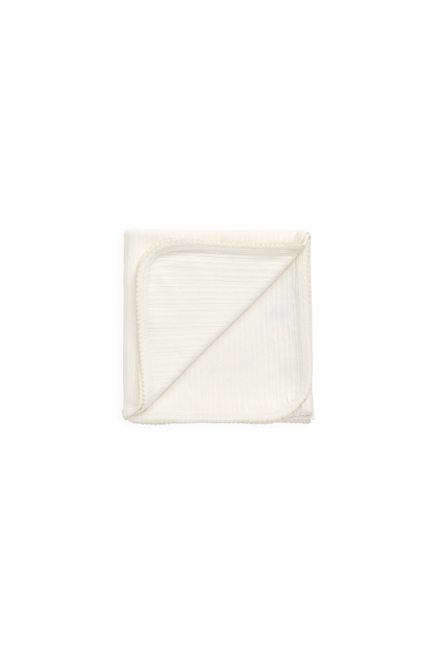 Organic Cotton Pointelle Murphy Blanket - Parchment