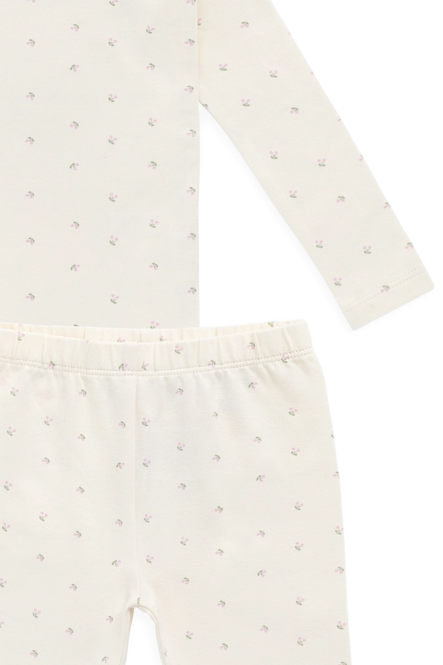 Organic Cotton Jarrah Long Sleeve Pyjama Set - Ditsy Cherries