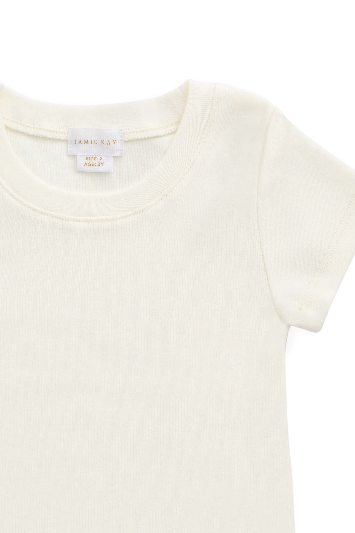 Organic Cotton Rib Helene Tee - Parchment