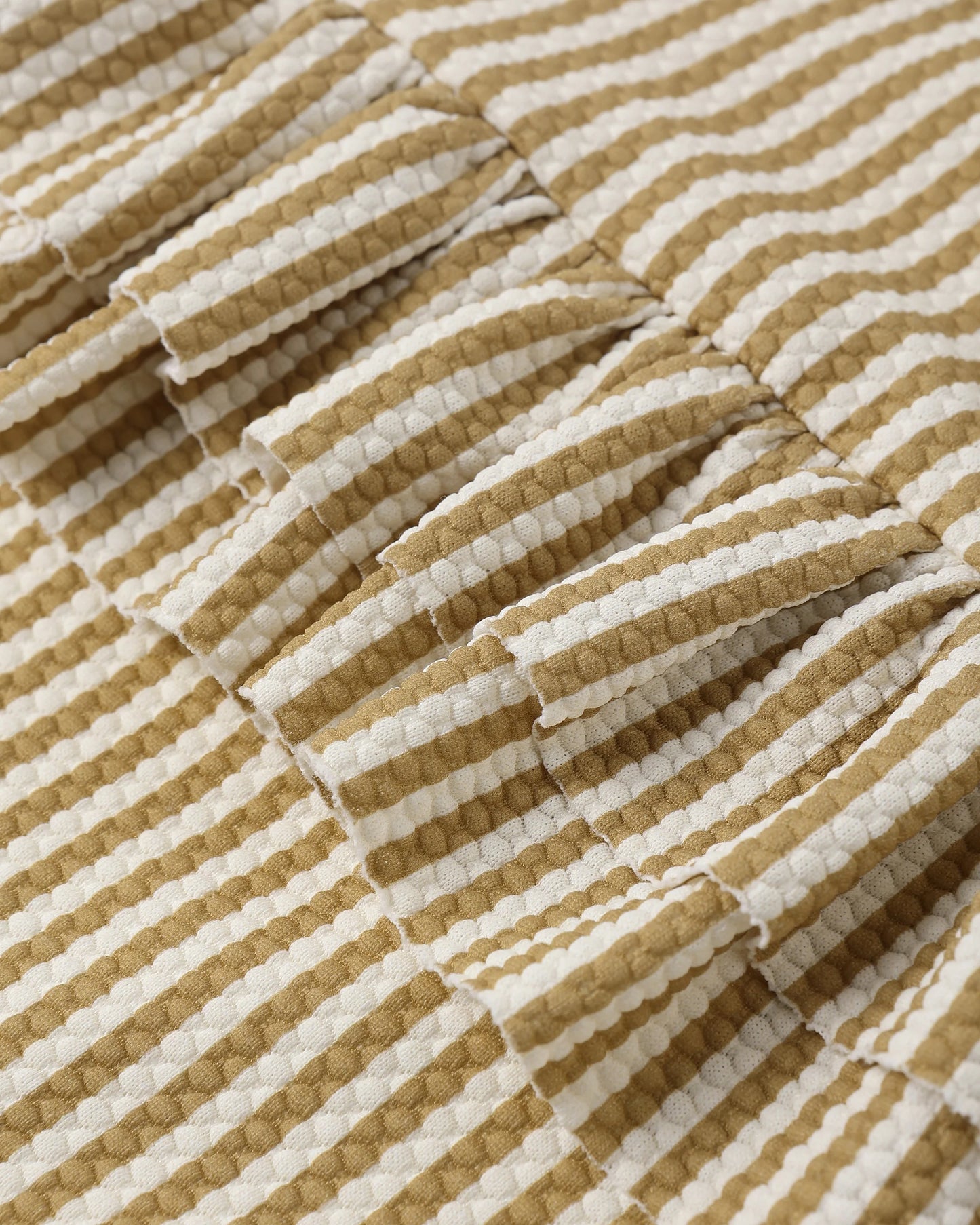 Ruffled One Piece Swimsuit Honey Stripe