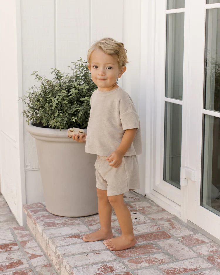 Terry Tee + Shorts Set || Oat