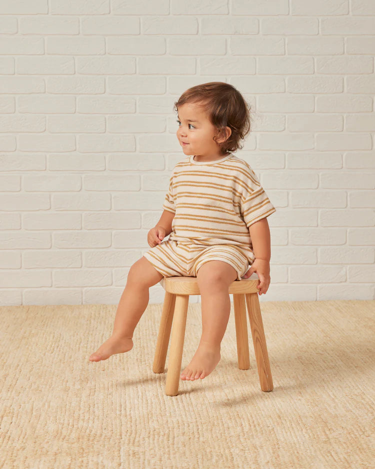 Terry Tee + Shorts Set || Honey Stripe