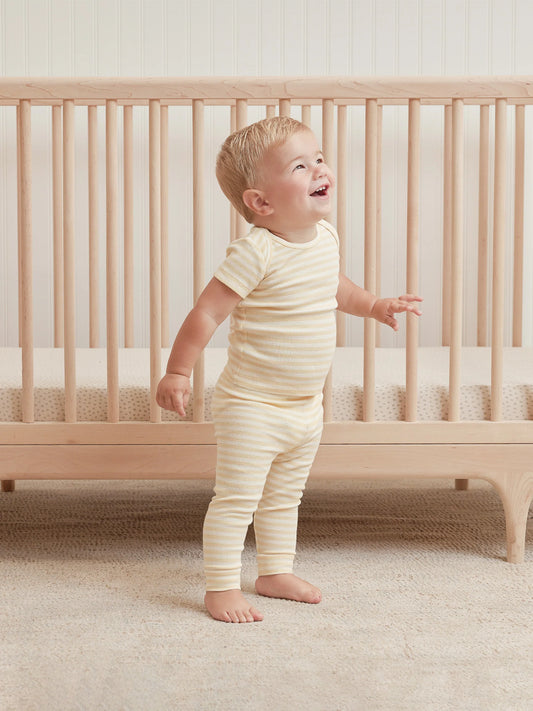 Ribbed Legging | Yellow Stripe