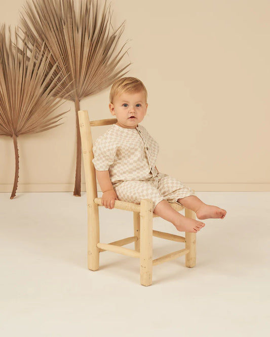 HAYES JUMPSUIT || DOVE CHECK