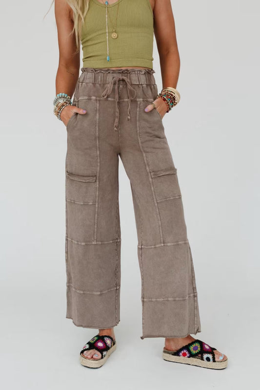 Lucky One Wide Leg Full Pant (Mocha)