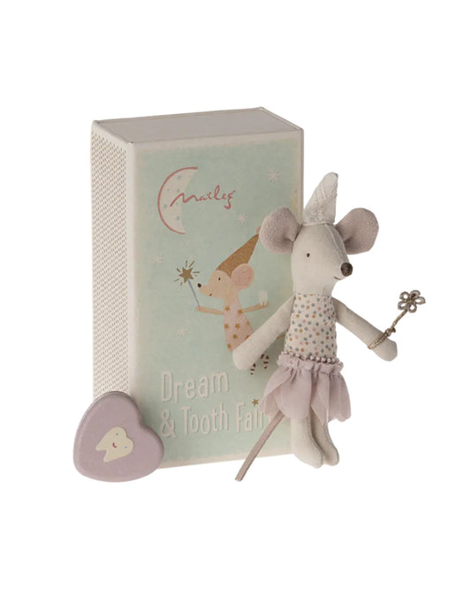 Maileg Tooth Fairy Mouse, LIttle Sister in Match Box