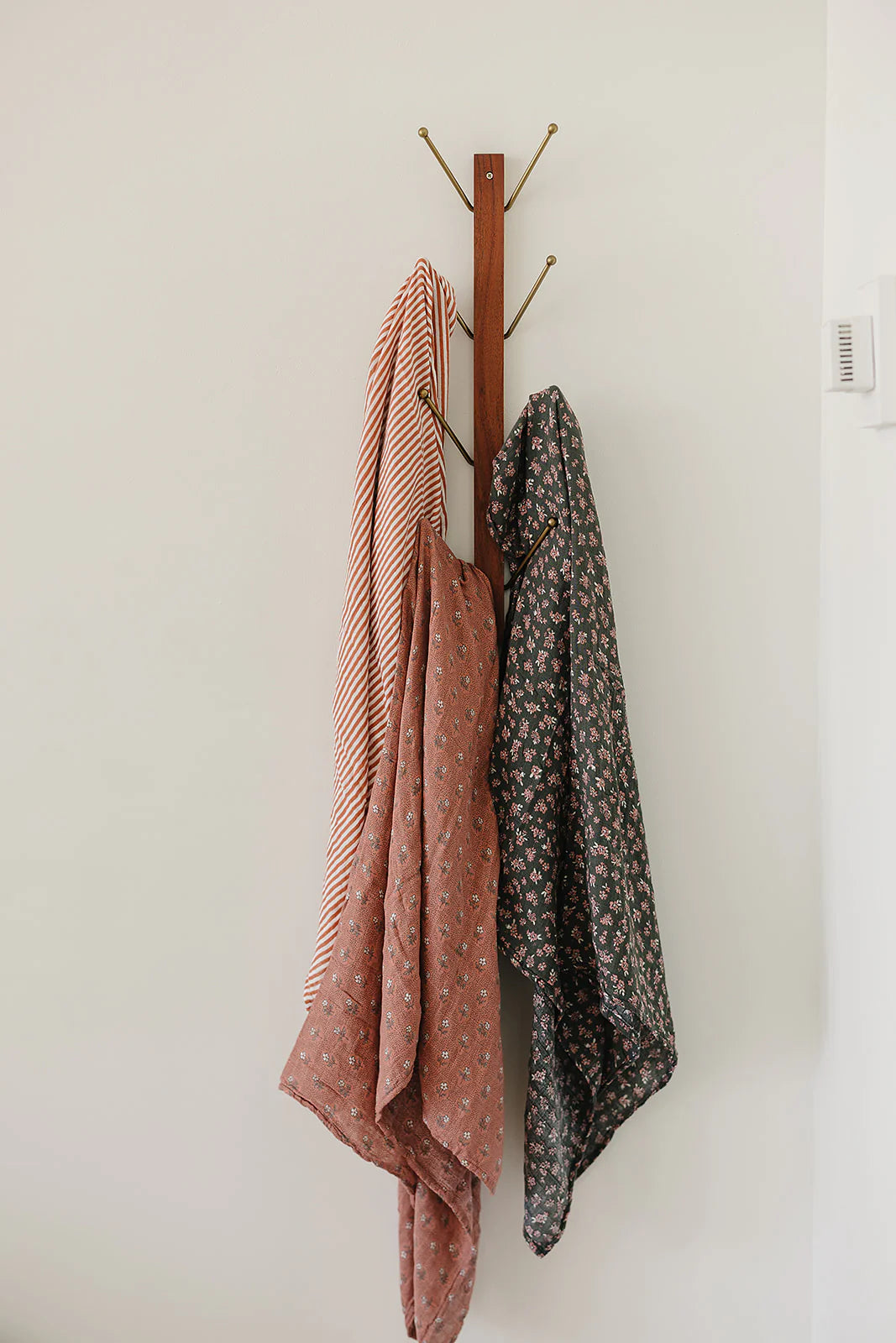 Vintage Pink Floral Muslin Swaddle Blanket