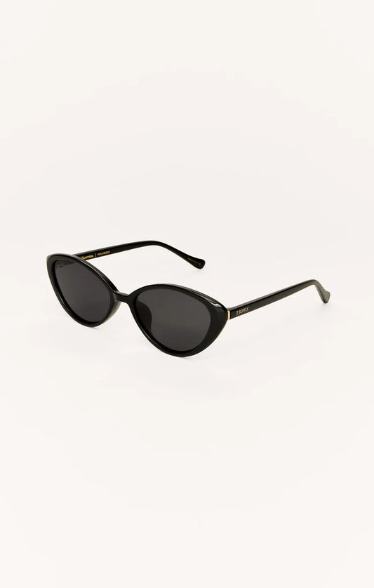 Nouveau Polarized Sunglasses - Polished Black / Grey