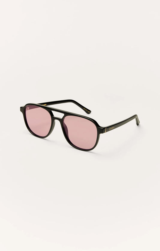 Tourist Polarized Sunglasses Polished Black - Pink