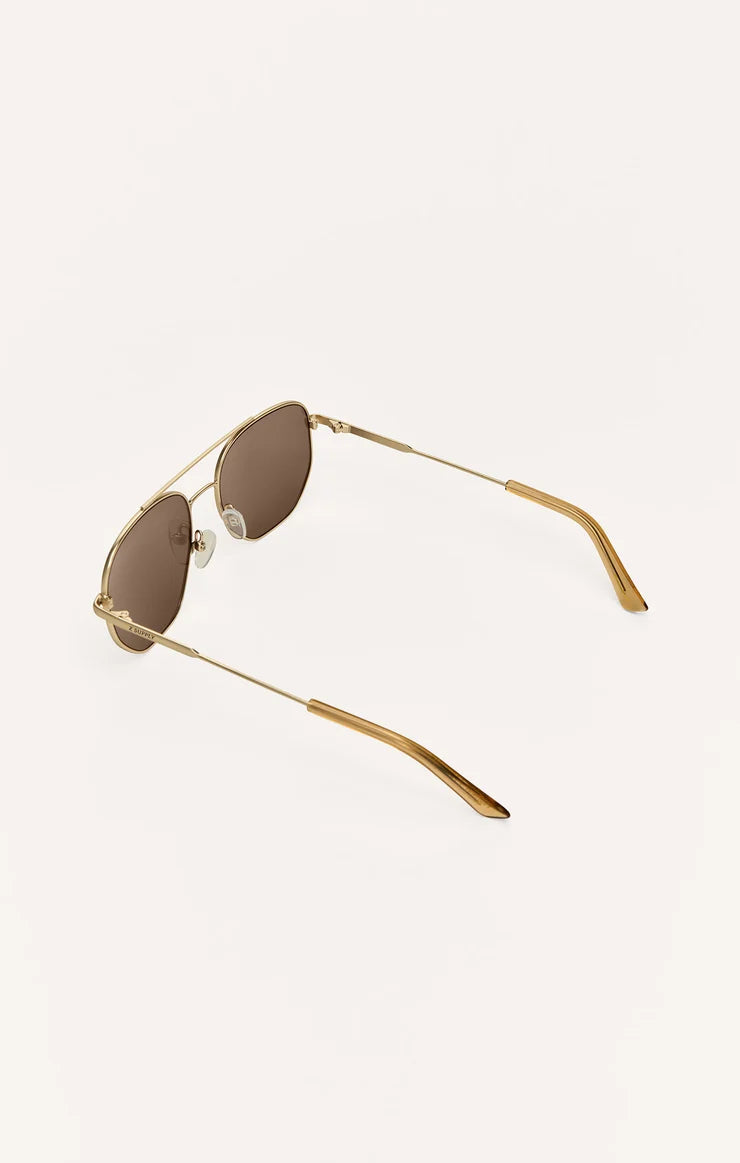 Satin Gold - Brown Highway Polarized Sunglasses