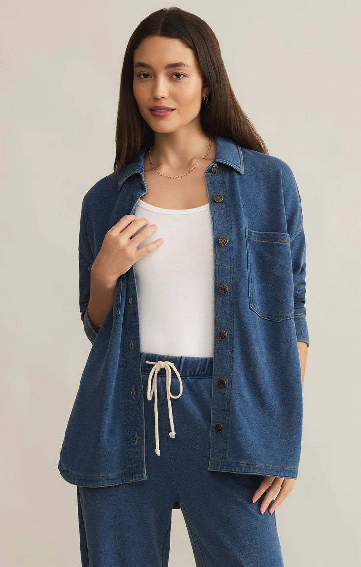 All Day Knit Denim Jacket (Vintage Indigo)