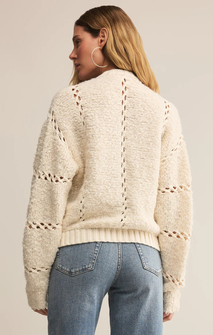 Sundance Zip-Up Sweater Jacket (Crystal)