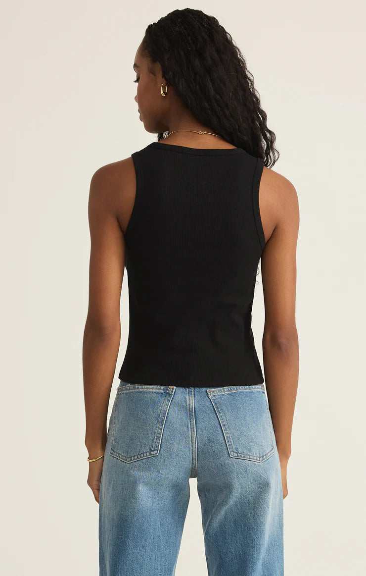 Hadley Rib Tank (Black)