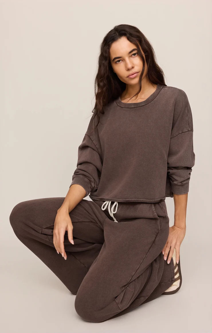 Circuit Crew Neck Sweatshirt - Dark Chocolate