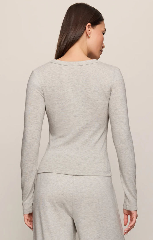 Feather Grey In Flow Henley Top