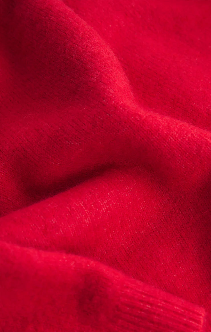 Medina Cozy Cardigan (Festive Red)